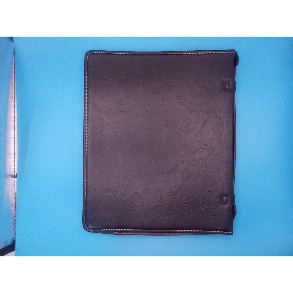 Disney Mickey Mouse Embossed Tablet Folio Case Black Red Hand Strap Protective